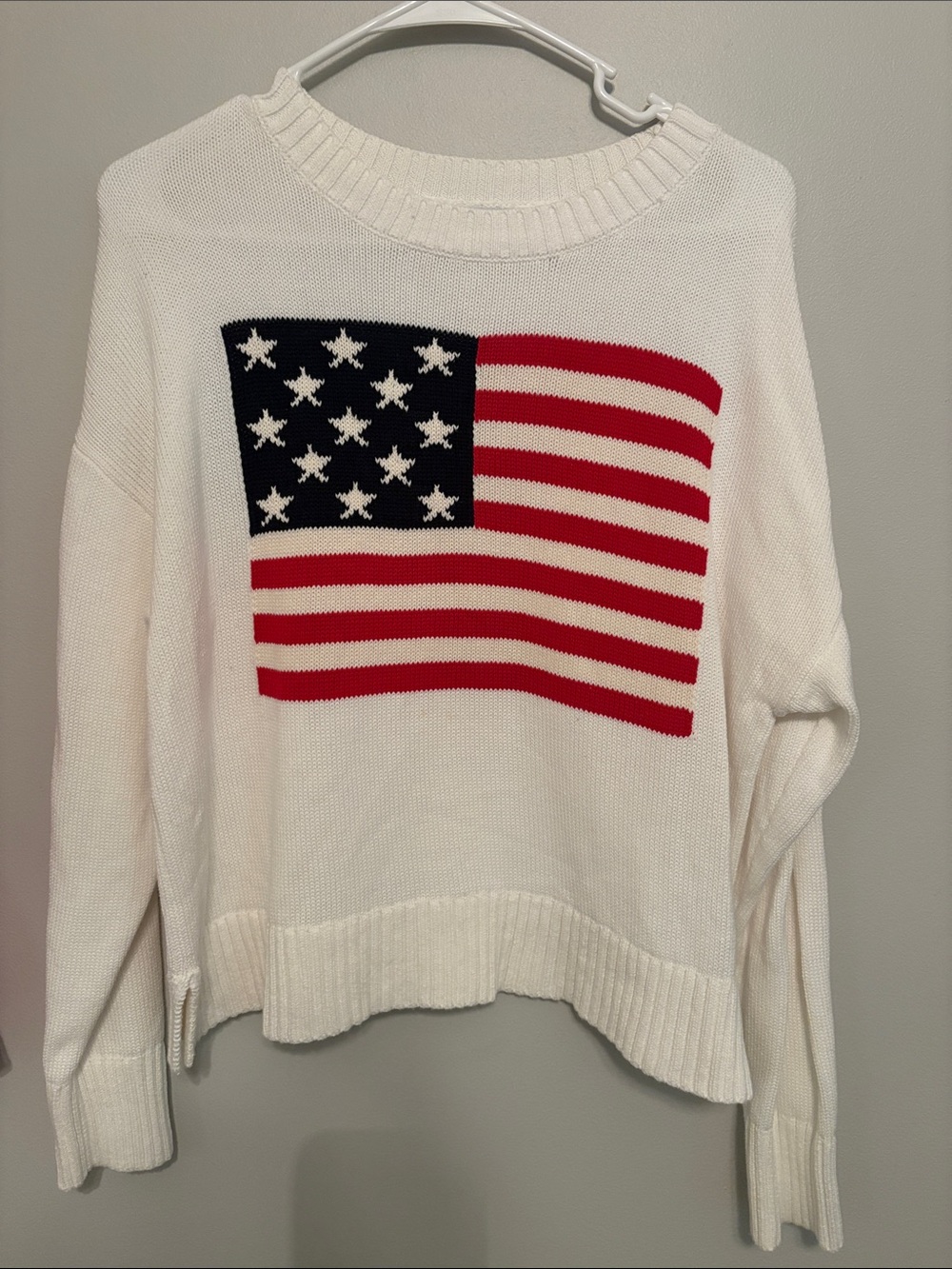 Old Navy Flag Sweater in White - Picture 2 of 4